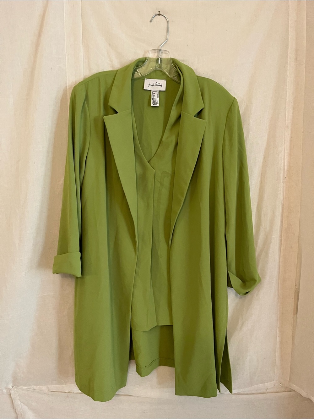 Joseph Ribkoff Lime Green Open-Front Tunic Blazer
